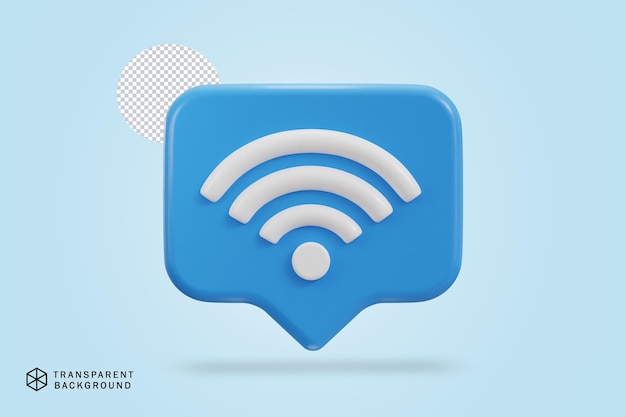 PSD icono de red inalámbrica wifi 3d