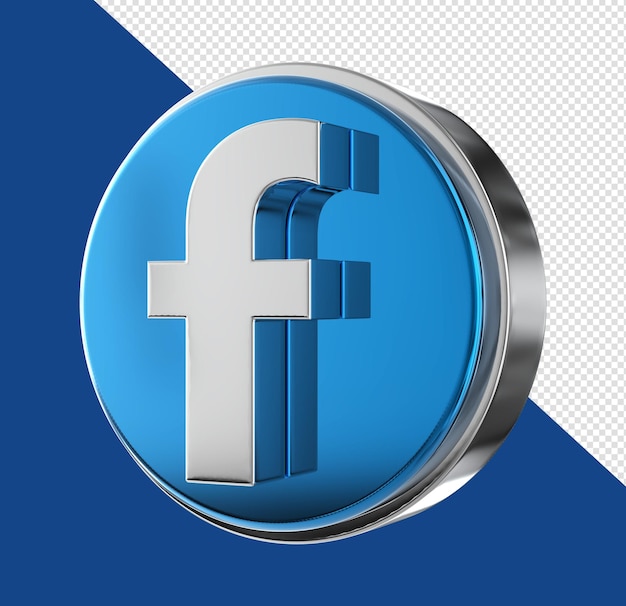 PSD icono redes sociales facebook representación 3d