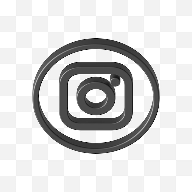 Icono de redes sociales de instagram 3d