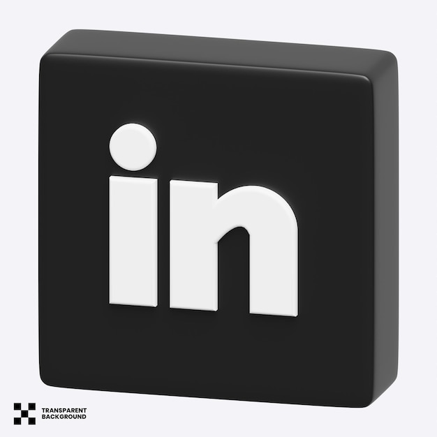 Icono de redes sociales Linkedin 3D