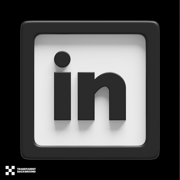 Icono de redes sociales Linkedin 3D