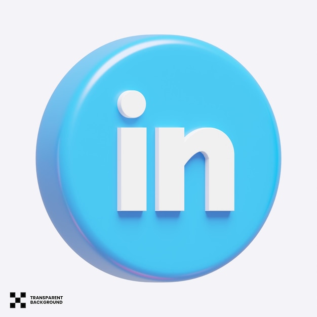 Icono de redes sociales Linkedin 3D