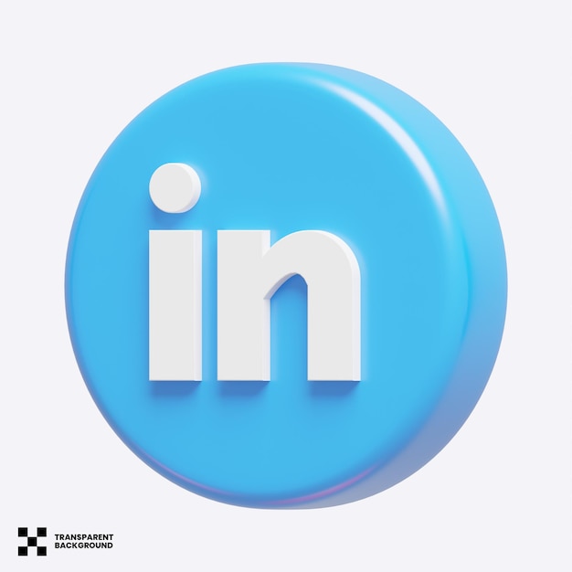 Icono de redes sociales Linkedin 3D