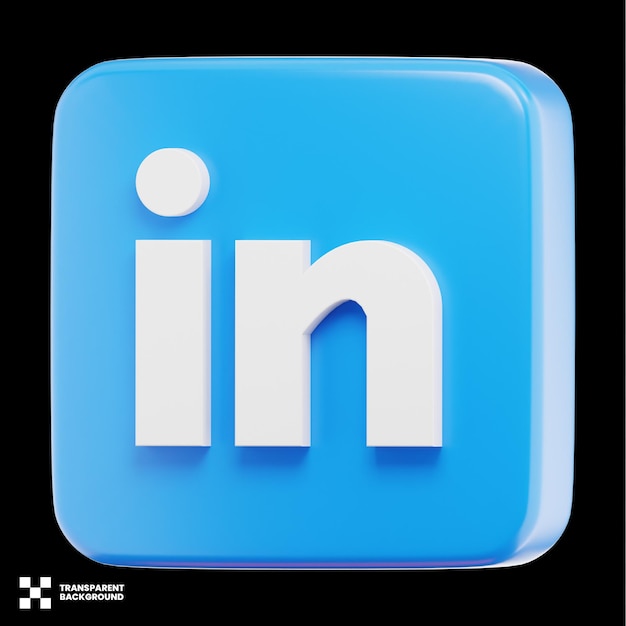 Icono de redes sociales Linkedin 3D