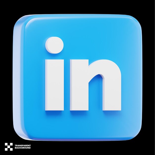 Icono de redes sociales Linkedin 3D