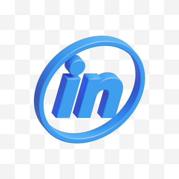 Icono de redes sociales linkedin 3d