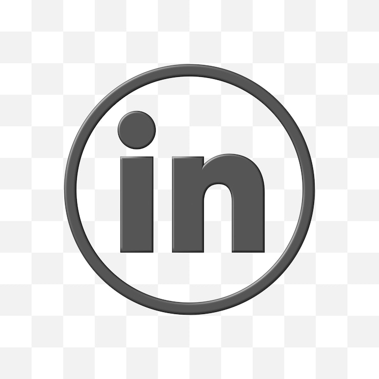 PSD icono de redes sociales linkedin 3d