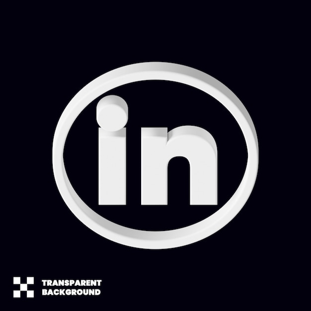 Icono de redes sociales Linkedin 3D