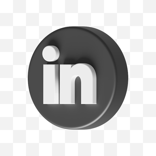 Icono de redes sociales Linkedin 3D
