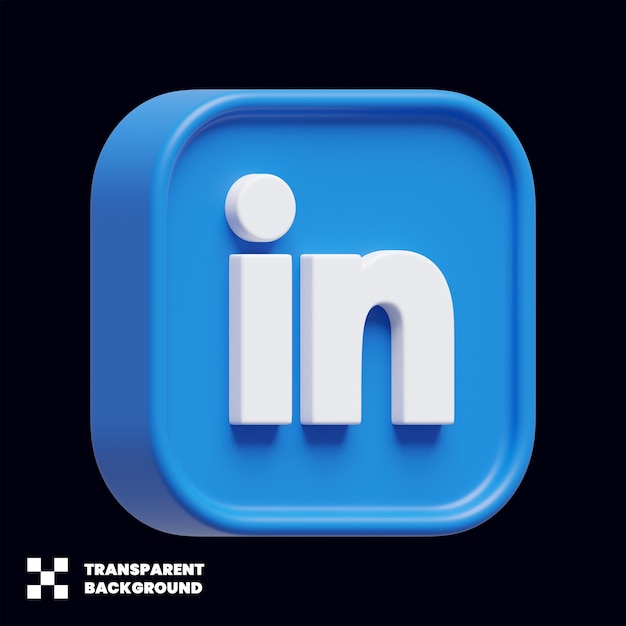 Icono de redes sociales Linkedin 3D