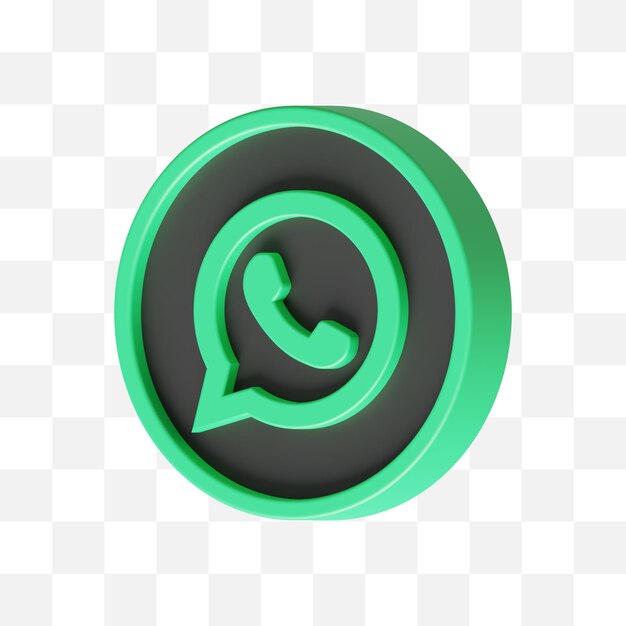 PSD icono de redes sociales de whatsapp 3d