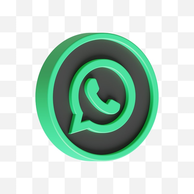 Icono de redes sociales de whatsapp 3d