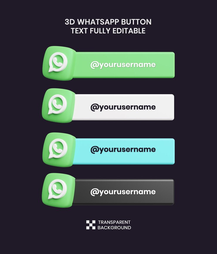 PSD icono de redes sociales de whatsapp 3d