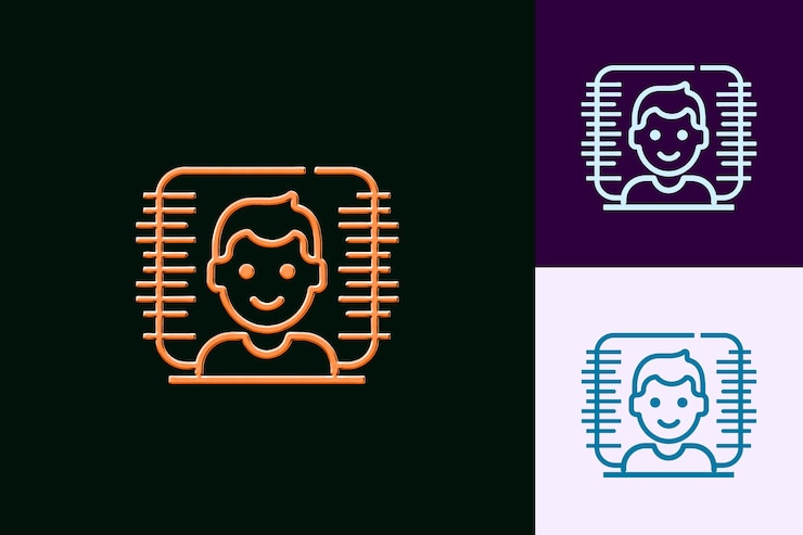 PSD icono de registro con un pequeño esquema de usuario y unas pocas líneas arou diseños de íconos minimalistas abstractos