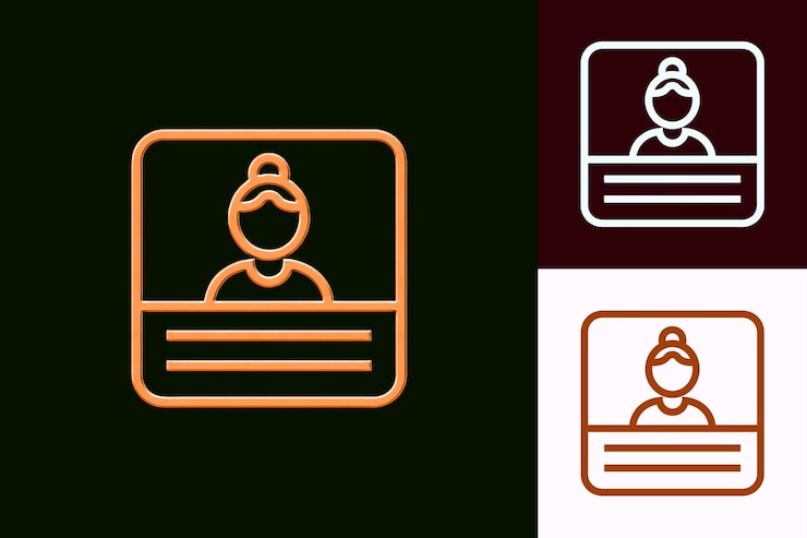 PSD icono de registro con un pequeño esquema de usuario y unas pocas líneas arou diseños de íconos minimalistas abstractos