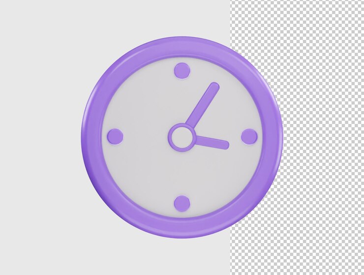 PSD icono de reloj 3d renderizado ilustración vectorial