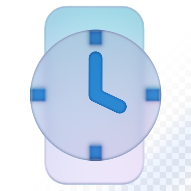 PSD icono de reloj 3d