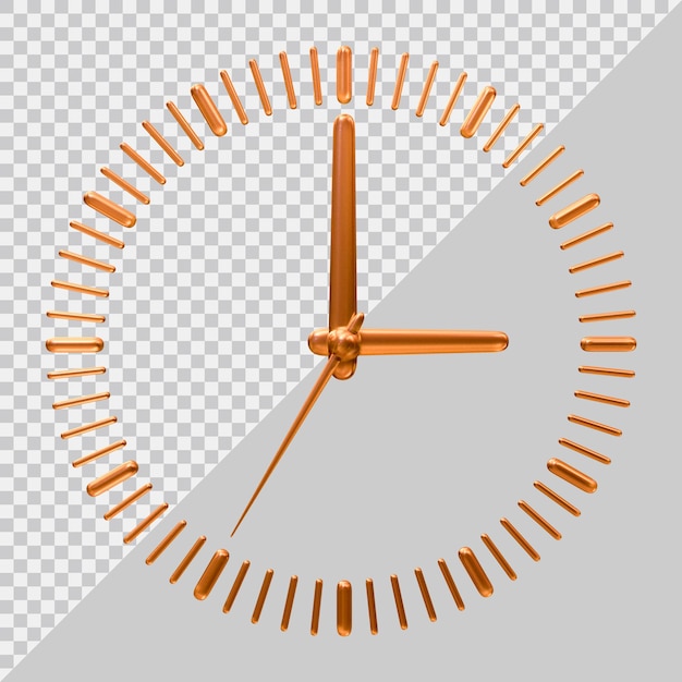 PSD icono de reloj con estilo moderno 3d