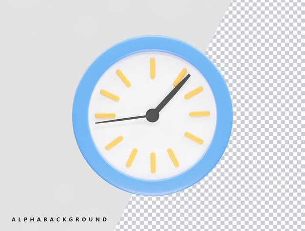 Icono de reloj ilustración de vector de representación 3d