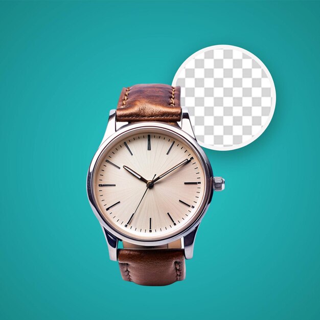 Icono de reloj de mano analógico aislado ilustración de renderizado 3d