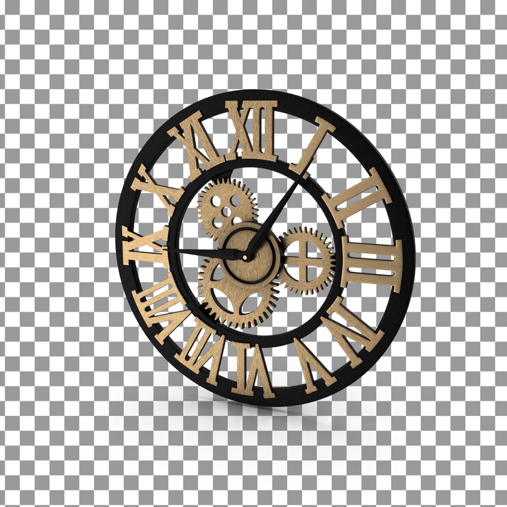 PSD icono del reloj psd 3d en fondo aislado y transparente