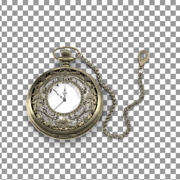 Icono del reloj psd 3d en fondo aislado y transparente