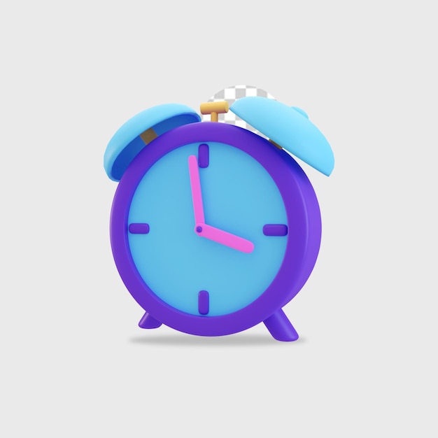 Icono de reloj de render 3d