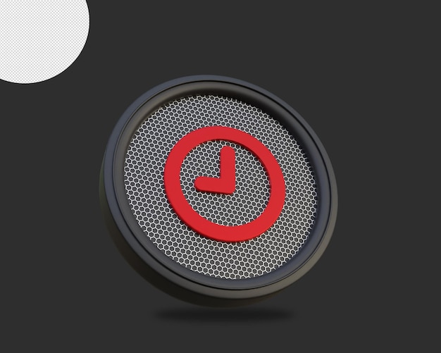 Icono de reloj de renderizado 3d