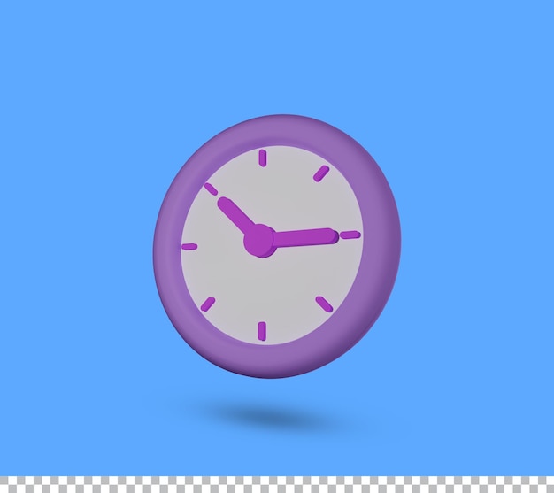 Icono de reloj de tiempo ilustración 3d