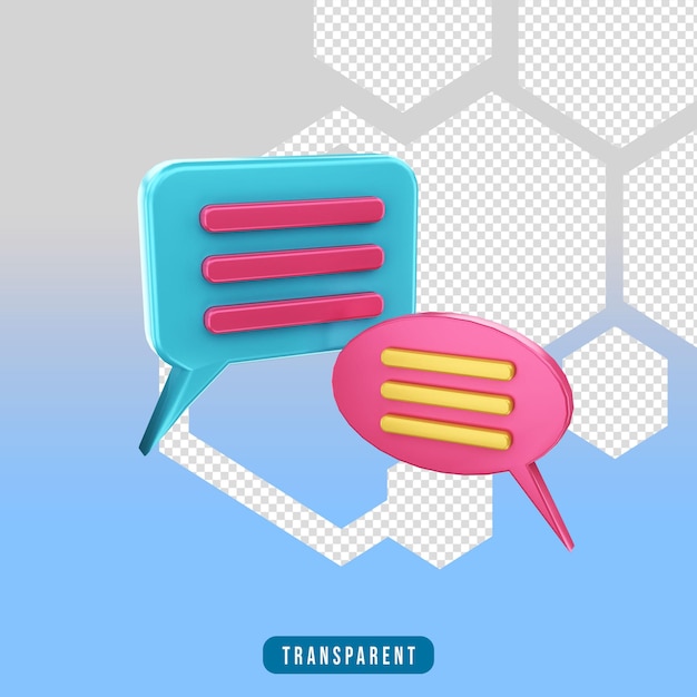 Icono de render 3d chat