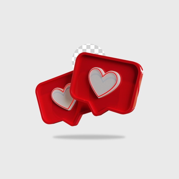 Icono de render 3d como diseño de instagram