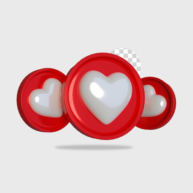 Icono de render 3d diseño de amor