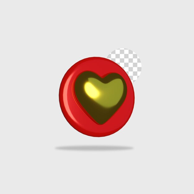 Icono de render 3d diseño de amor