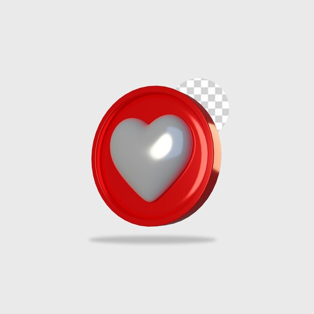 Icono de render 3d diseño de amor