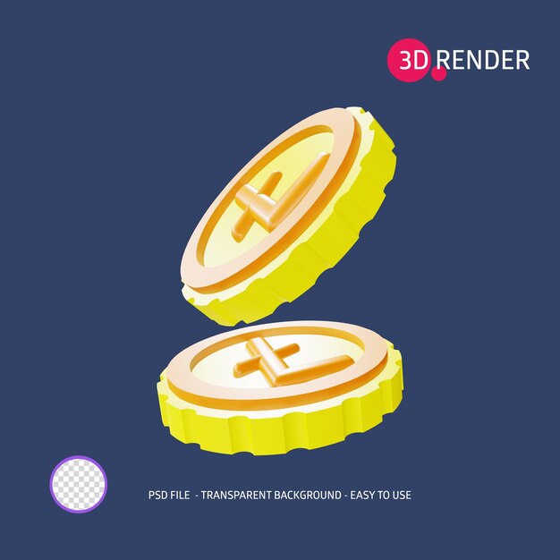 PSD icono de render 3d litecoin 2