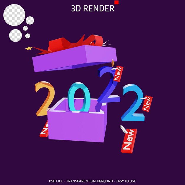 PSD icono de render 3d nueva esperanza 2022 10