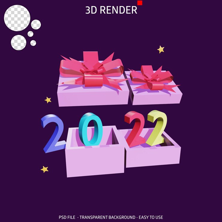 PSD icono de render 3d nueva esperanza 2022 4