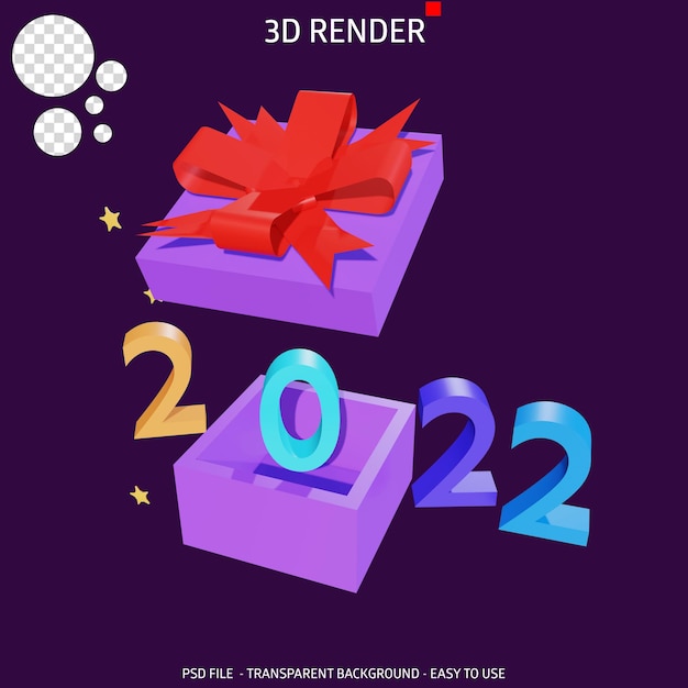 PSD icono de render 3d nueva esperanza 2022 5