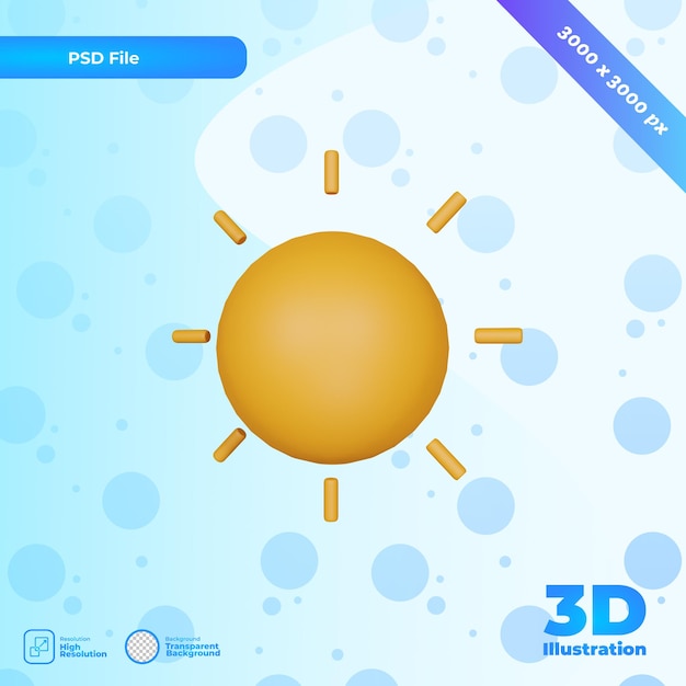 Icono de render 3d sol
