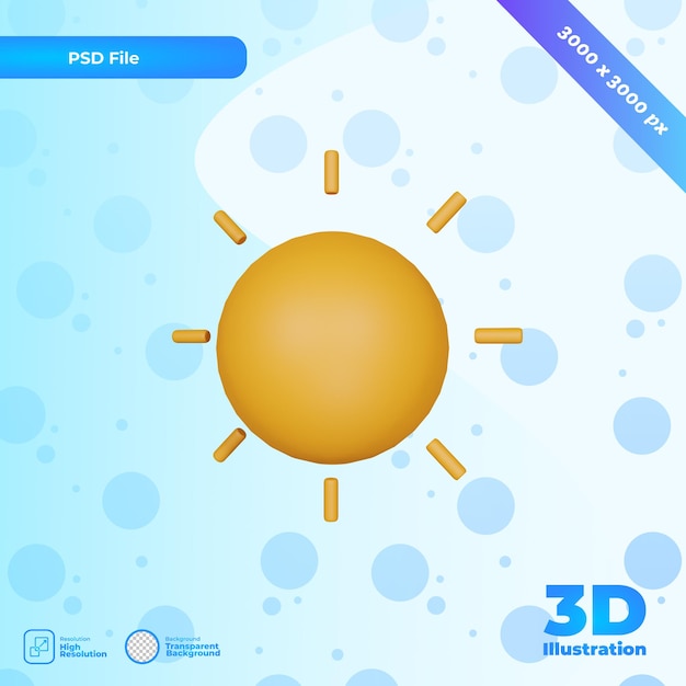 Icono de render 3d sol