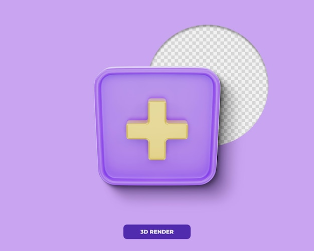 PSD icono de render 3d