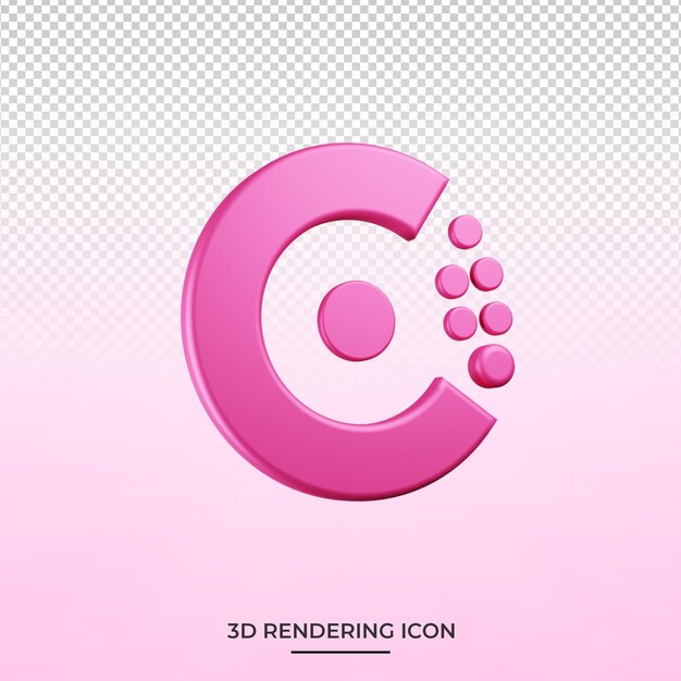 PSD el icono de renderización 3d de consule