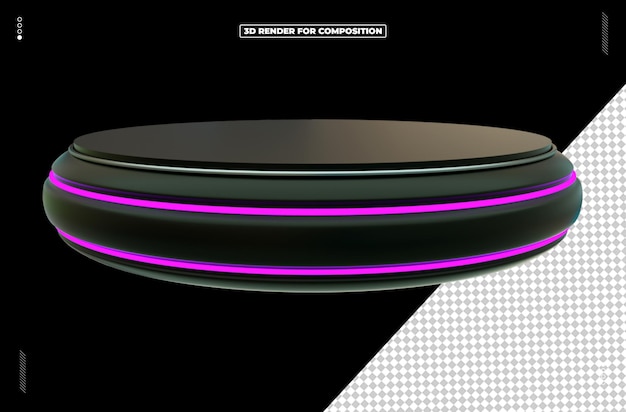 El icono de renderización 3D de la etapa de las redes sociales