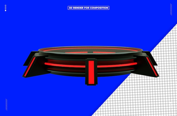 PSD el icono de renderización 3d de la etapa de las redes sociales