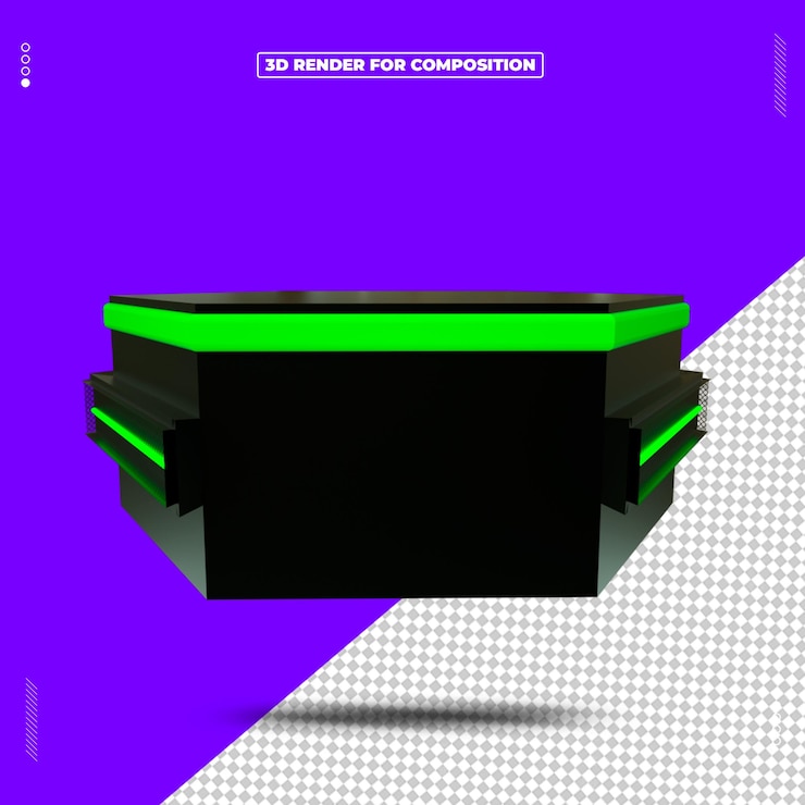 PSD el icono de renderización 3d de la etapa de las redes sociales