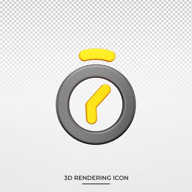 Icono de renderización 3d del reloj