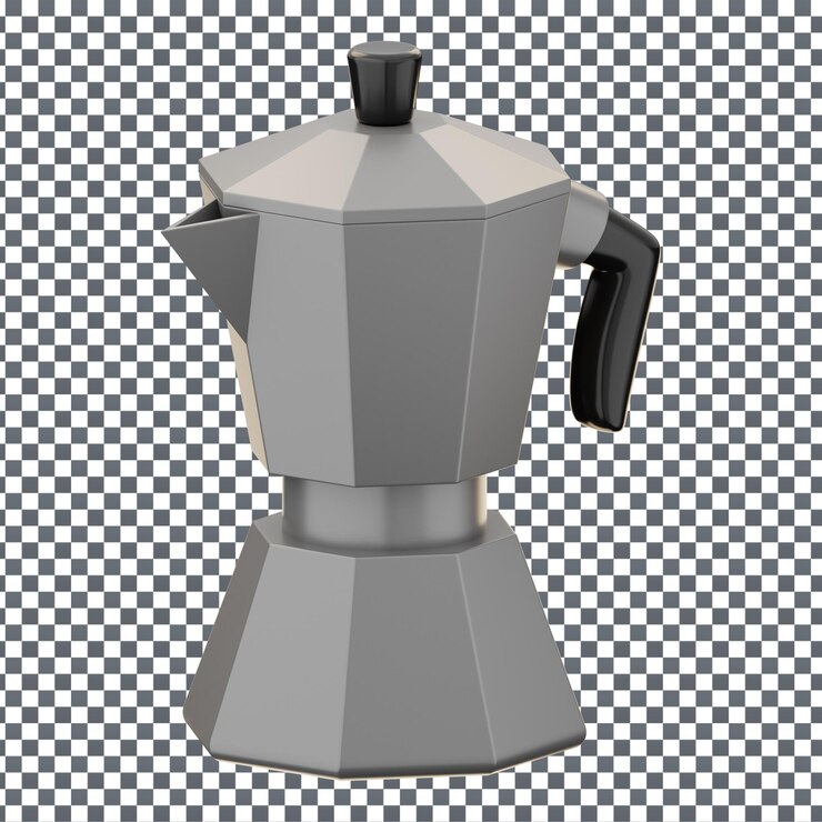 PSD icono de renderización de café psd 3d en fondo aislado y transparente
