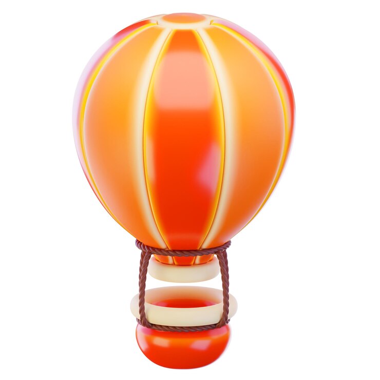 PSD icono de renderización de globo de aire en 3d