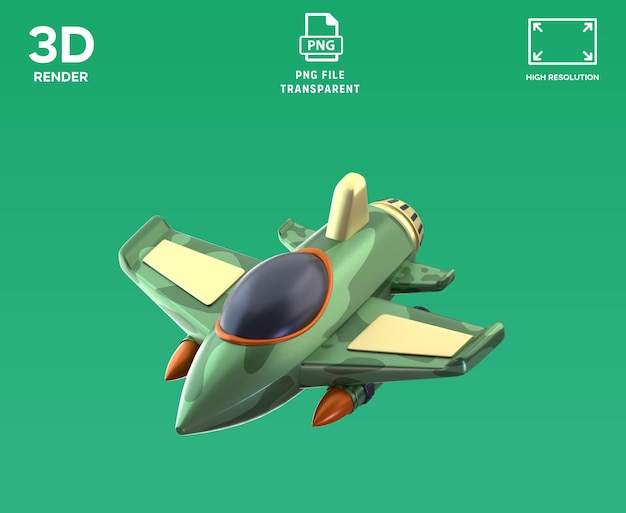 Icono de renderización de jets en 3D