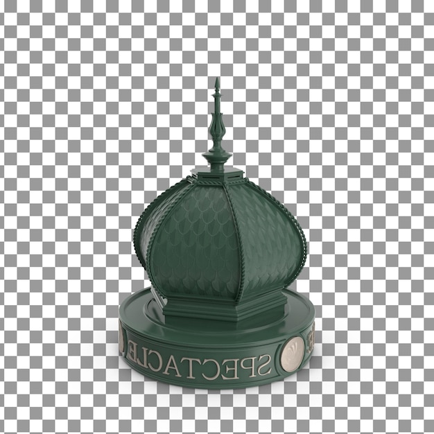 Ícono de renderización PSD 3D en un fondo aislado y transparente